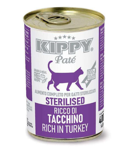 [4172] Kippy Pate Sterilised Cat Wet Food Rich in Turkey Cans 400 g 