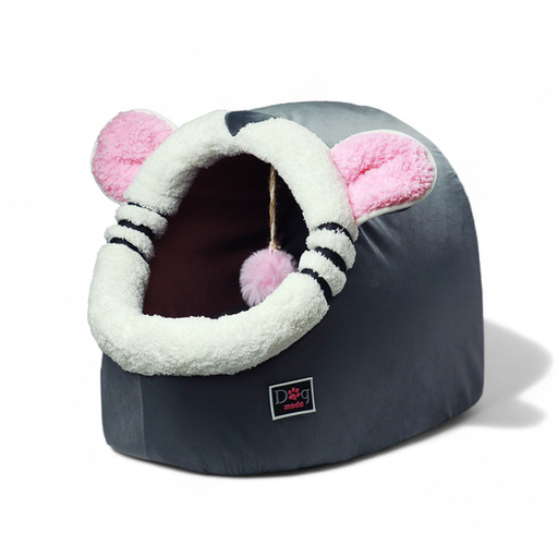 [6646] Petmoda Cat House Bed 50 cm - Mouse Shape - Grey