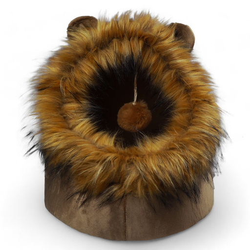 [6647] Petmoda Cat House Bed 50 cm - Lion Shape - Beige